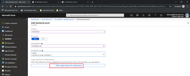 Configuring Load Balancer In Microsoft Azure